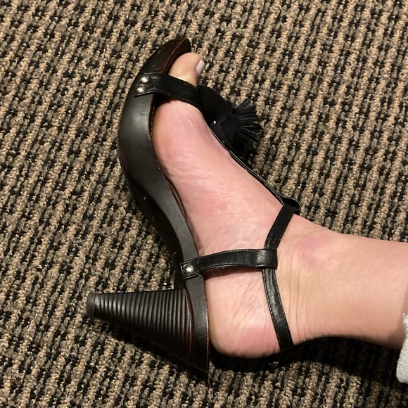 Black leather size 8 Italian . Very comfortable - Picture 3 of 5